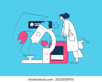 Caracteres médicos combatendo o vetor plano epidêmico conceito operação desenhado à mão ilustração
