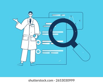 Caracteres médicos combatendo o vetor plano epidêmico conceito operação desenhado à mão ilustração
