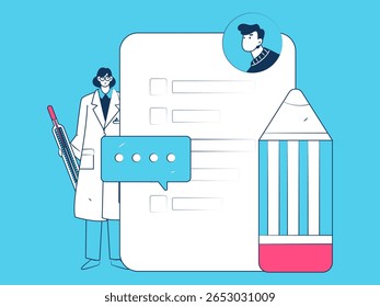 Caracteres médicos combatendo o vetor plano epidêmico conceito operação desenhado à mão ilustração
