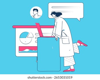Caracteres médicos combatendo o vetor plano epidêmico conceito operação desenhado à mão ilustração
