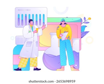 Caracteres médicos combatendo o vetor plano epidêmico conceito operação desenhado à mão ilustração
