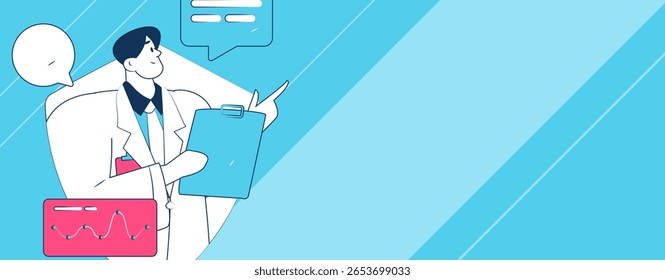 Caracteres médicos combatendo o vetor plano epidêmico conceito operação desenhado à mão ilustração
