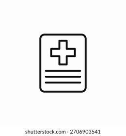 Icono de documento de la carta médica signo Vector