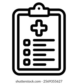 Medical Chart Hospital Doctor Icon Illustration