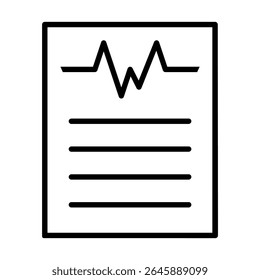 Medical chart icon vector. Patient chart illustration sign. Prescription symbol. Medical records web icon.