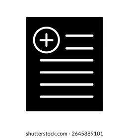 Medical chart icon vector. Patient chart illustration sign. Prescription symbol. Medical records web icon.