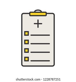 medical chart Line filled multi color icon