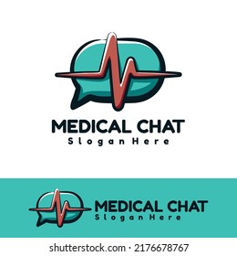 Medical chat logo art illustration