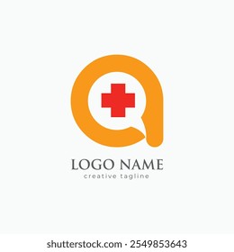 Logotipo médico del chat, Plantilla de Vector del diseño del logotipo de la tecnología