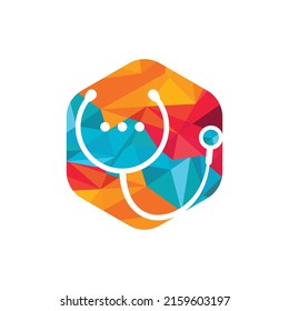 Medical chat and talk vector logo design. Doctor help and consult logo concept.	