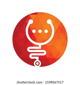 Medical chat and talk vector logo design. Doctor help and consult logo concept.