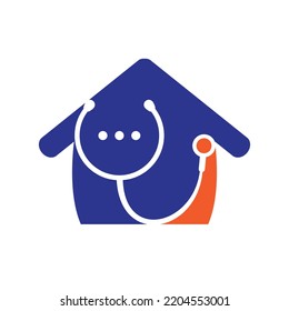 Medical Chat und reden Vektorlogo Design. Hilfe für den Arzt und Beratung beim Logo-Konzept.	