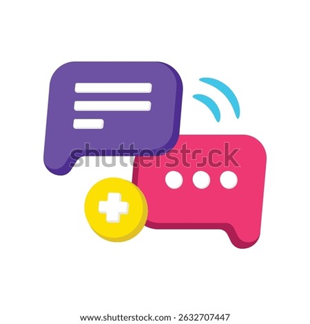 Medical Chat Vector style icon. Eps 10 file