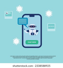 Medical chatbot, Artificial Intelligence help in medical diagnosis and online medical app banner 
