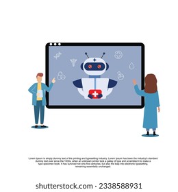 Medical chatbot, Artificial Intelligence help in medical diagnosis and online medical app banner 