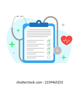 Medical check up concept illustration flat design vector eps10. modern graphic element for landing page, empty state ui, infographic, icon