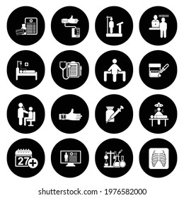medical check up icon set vector sign symbol