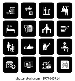 medical check up icon set vector sign symbol
