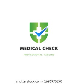 Medical Check Logo Icon Template Design
