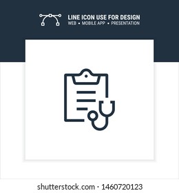 Medical Check Up Result Icon Design Vector Illustration