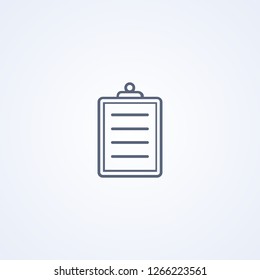 Medical checkbox, medical form, vector best line icon on white background , EPS 10