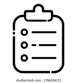 Medical Checklist Flat Icon Isolated On White Background