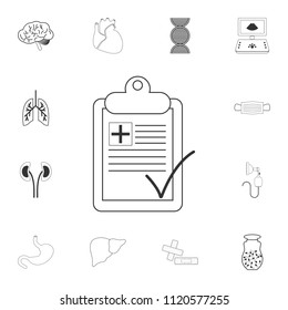 Medical checklist icon. Simple element illustration. Medical checklist symbol design from Medical collection set. Can be used for web and mobile on white background