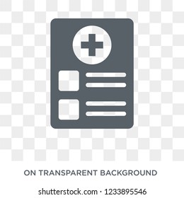 medical Checklist icon. Trendy flat vector medical Checklist icon on transparent background from Health and Medical collection. 