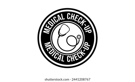 Medical Check-up, black isolated silhouette