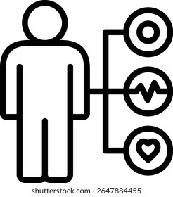 ícone de checkup médico design ilustração com esboço, isso não é feito de qualquer geração de IA