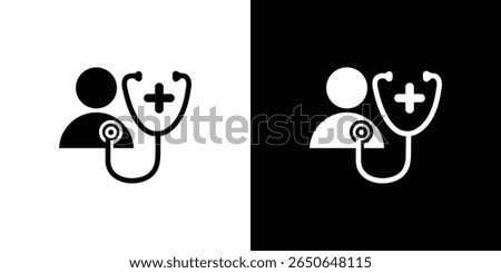 Medical check-up icon Isolated flat vector in outline