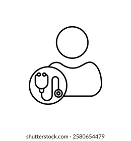 Medical check-up icon Vector logo set flat