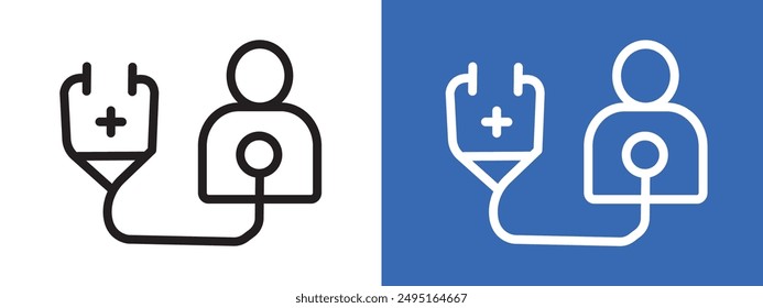 Medical check-up logo sign set vector outline