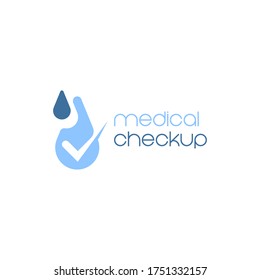 Vector de plantilla de logotipo de chequeo médico