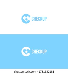 Medical checkup logo template vector