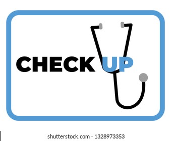 medical checkup stethoscope icon vector