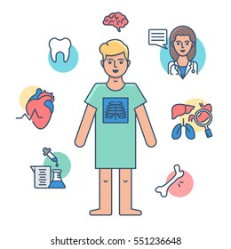 Medical check-up vector illustration