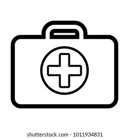 medical chest simple line icon