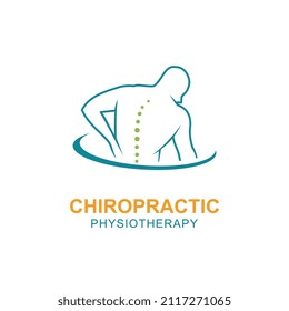 Medical chiropractic logo design illustration template