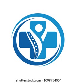 Medical Chiropractic and spine logo vector