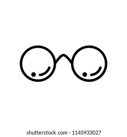 Medical circular glasses icon vector icon. Simple element illustration. Medical circular glasses symbol design. Can be used for web and mobile.