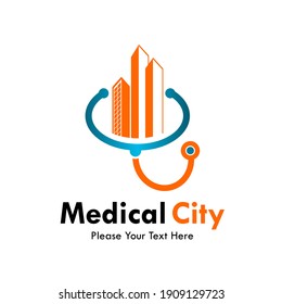 Medical city logo template illustration