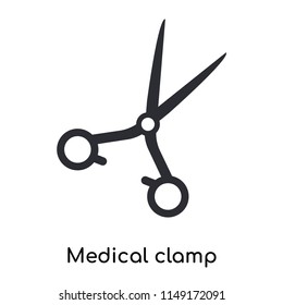 Medical clamp icon vector isolated on white background for your web and mobile app design, Medical clamp logo concept
