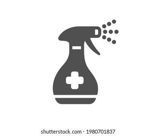 Medical Cleaning Icon. Antiseptic Spray Sign. Washing Symbol. Quality Design Element. Flat Style Medical Cleaning Icon. Editable Stroke. Vector