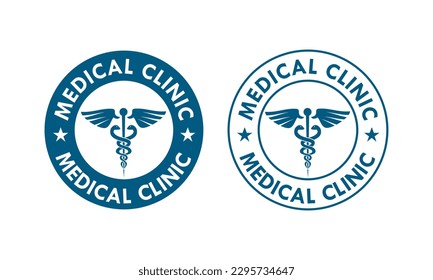 medical clinic badge design logo template illustration