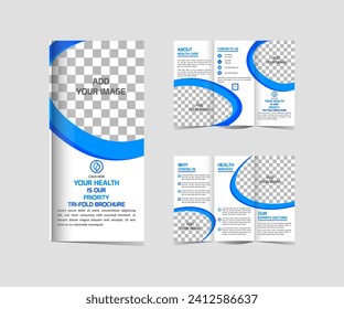 Medical clinic and health care Tri-Fold Brochure Template