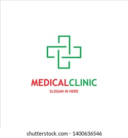 medical clinic logo vector illustration