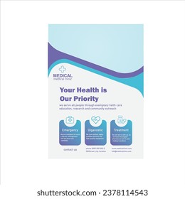 Medical Clinic poster Template flyer