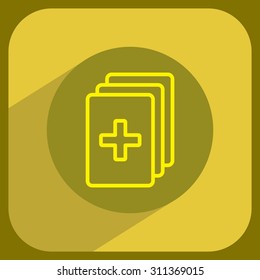 medical clipboard checklist form line art icon