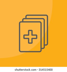 medical clipboard checklist form line art icon